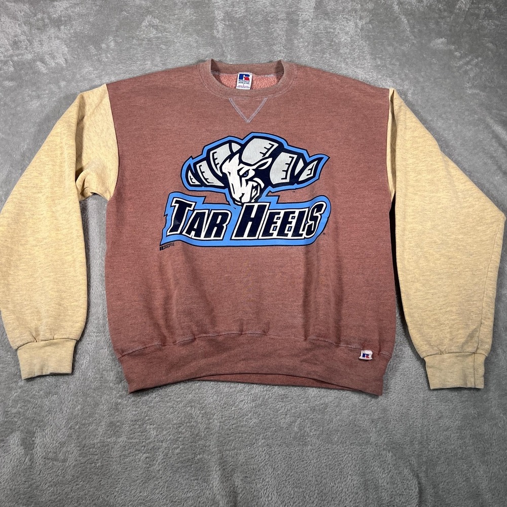 North Carolina Tar Heels Sweater Mens Large NCAA Vintage Russell Athletic 80s 90